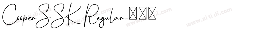CooperSSK Regular字体转换